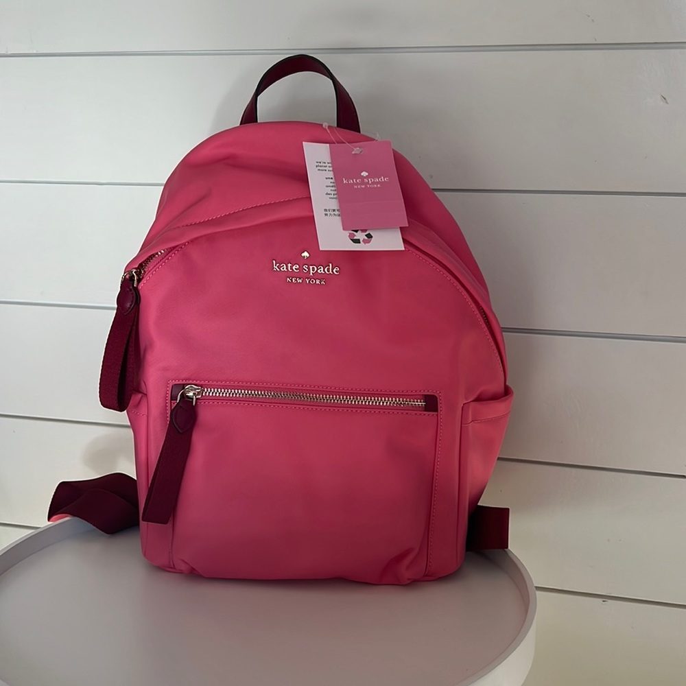 NWT KATE SPADE CHELSEA THE LITTLE BETTER NYLO IN DEEP DAHLI